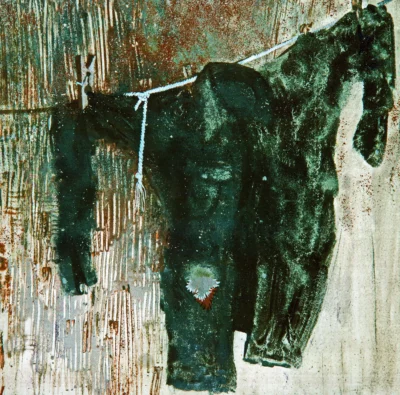 „Lucrarea „Răstignirea” de Gheorghii Diaconu, realizată în tehnică mixtă, dimensiune 45x55 cm, creație originală din 1993”