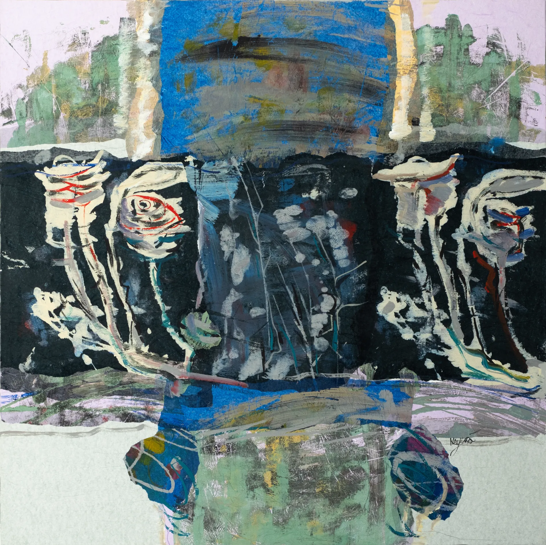 Archaic 1, Andrei Negură, acrylic on canvas, 100x100 cm, 2025