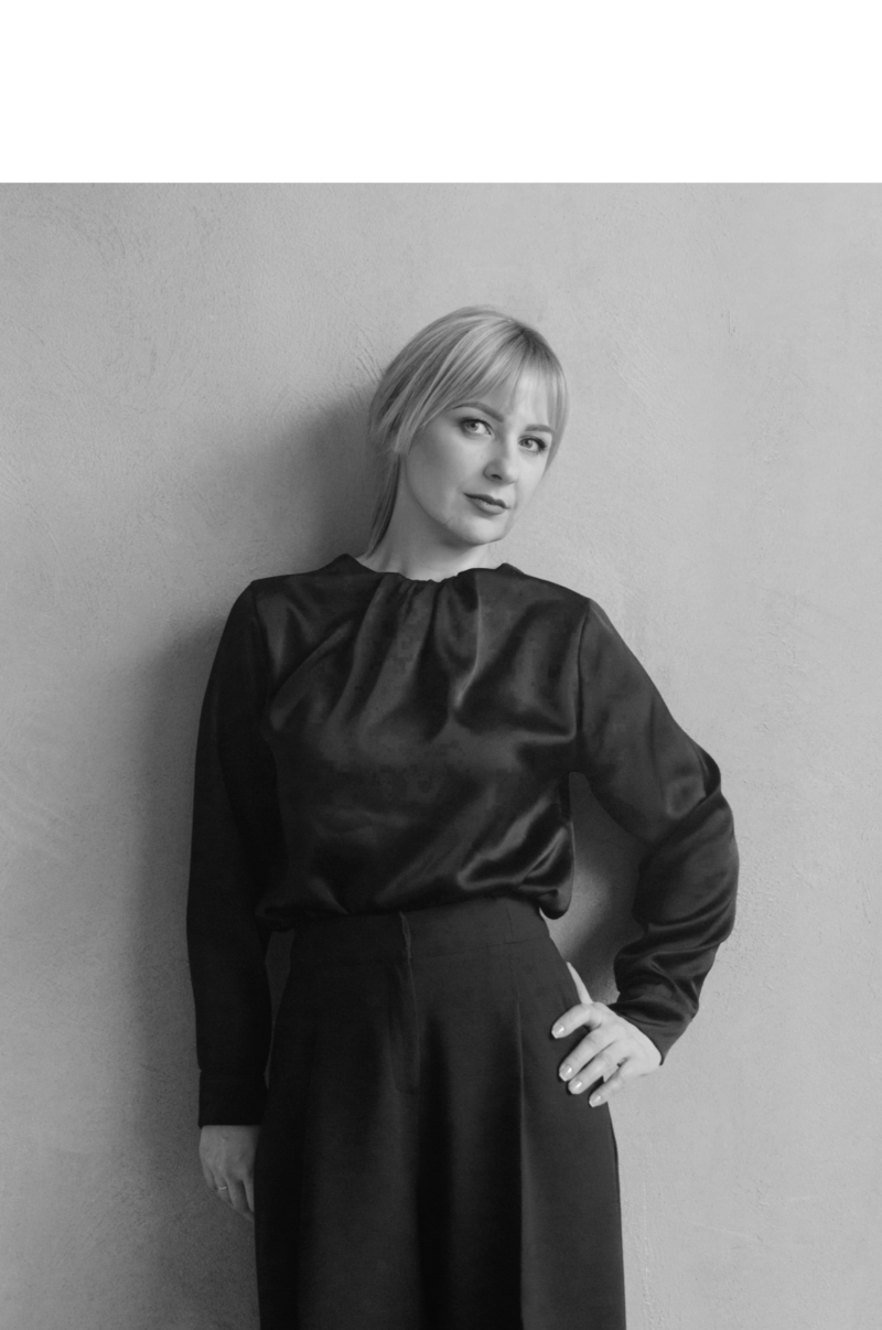Portrait of Moldovan abstract painter Florina Brezu (born 1973).