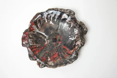 “Apocalypse” (2019), ceramic artwork by Mariana Carp, 7 × 43.5 × 43.5 cm