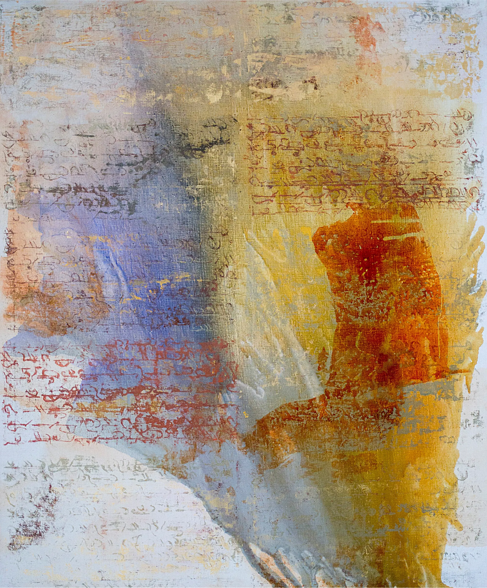 Oil on canvas artwork “Tree of Life” by Moldovan painter Florina Breazu, 149 × 123 cm, 2015.