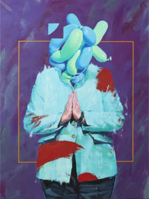 Angela, oil on linen painting by Ștefan Eșanu, 160 × 120 cm, 2025