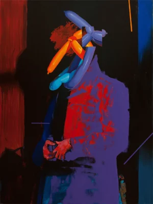Dr. Fidel, oil on linen painting by Ștefan Eșanu, 160 × 120 cm, 2025