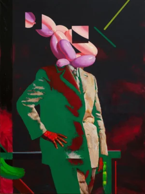 Nicolae, oil on linen painting by Ștefan Eșanu, 160 × 120 cm, 2025